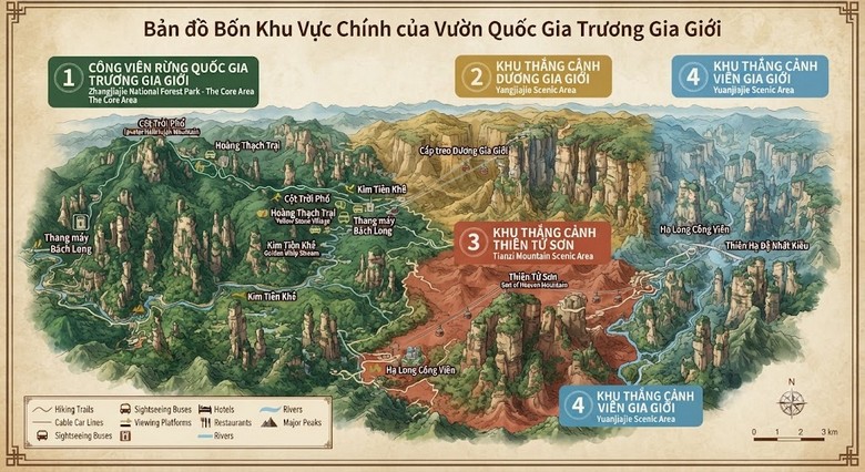 Lần đầu đi Vườn quốc gia Trương Gia Giới nên tham quan những đâu?