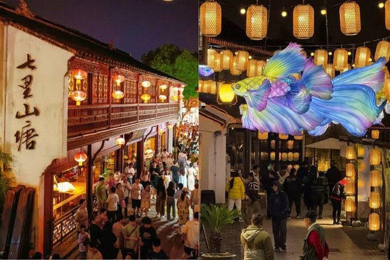 Sơn Đường Tô Châu về đêm: Ăn uống, chụp ảnh và đi thuyền