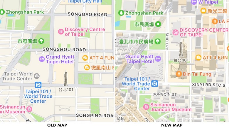  Apple Maps hiển thị bản đồ Bắc Kinh bằng tiếng Anh trên iPhone