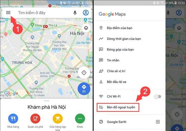 Khách Hà Nội tải sẵn bản đồ offline trên điện thoại khi còn ở Việt Nam