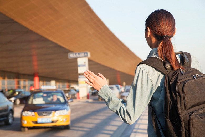 Biển hiệu taxi chính hãng tại sân bay Thiên Phủ Thành Đô