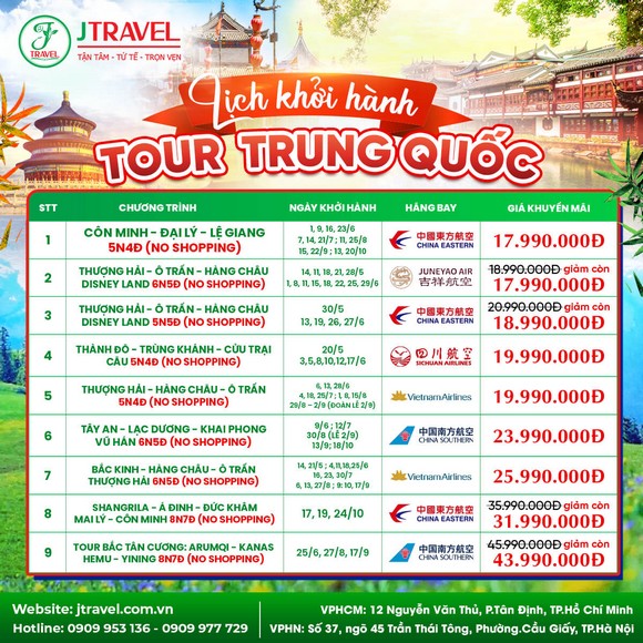 So sánh lịch trình một tour No Shopping và một tour có điểm mua sắm chỉ định