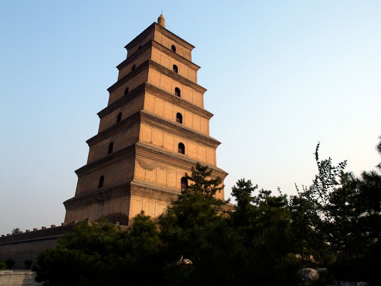 Tháp Đại Nhạn về chiều tại Tây An