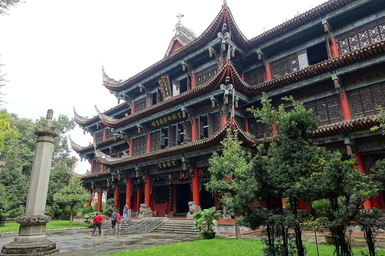 Toàn cảnh cổng chính Văn Thù Viện Thành Đô