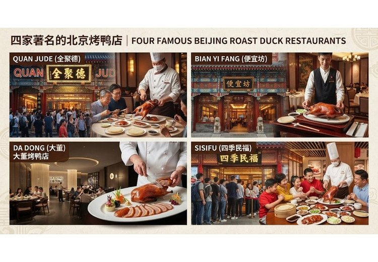 Bốn nhà hàng vịt quay nổi tiếng nhất Bắc Kinh