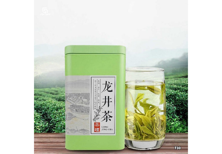 Các hộp trà Long Tỉnh đóng gói nhỏ gọn để làm quà, hút chân không