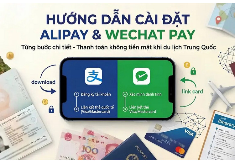 Cài đặt ứng dụng Alipay và WeChat Pay trước chuyến đi Trung Quốc