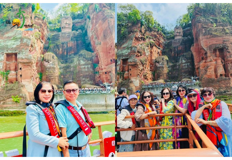 Đoàn khách Hà Nội di chuyển an toàn cùng hướng dẫn viên tại Thành Đô